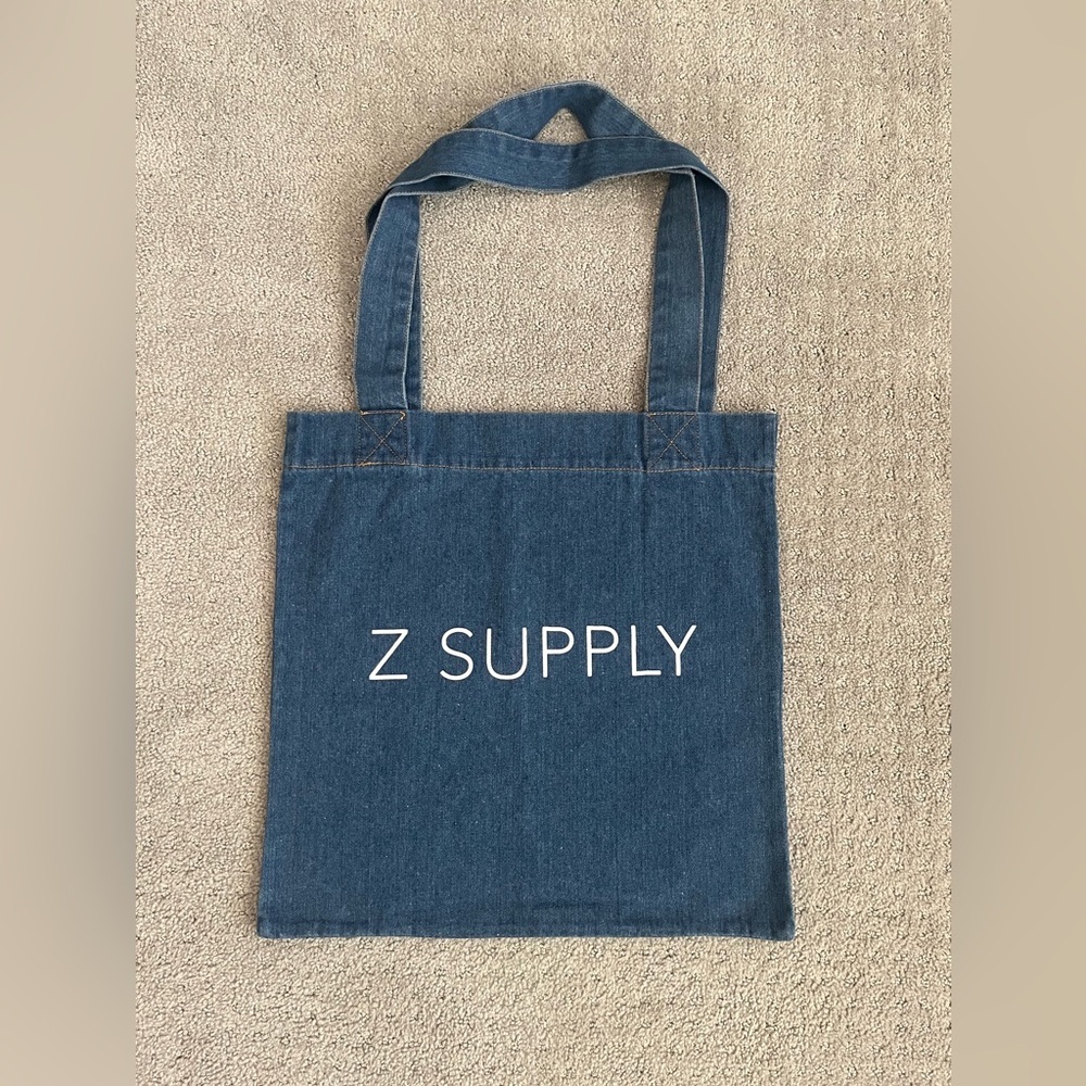 Nwt Z Supply Denim Tote Bag - Picture 4 of 5